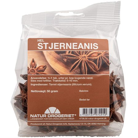 Natur Drogeriet Stjerneanis 50 g, Helse & Madvarer, Krydderier, Øvrigt