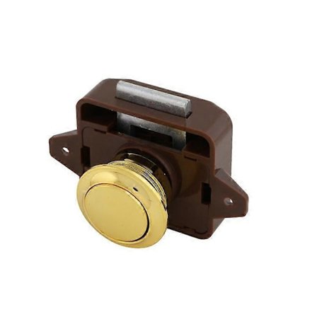 Trykknap Skabslås til Autocamper Campingvogn (Brun Guld)