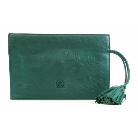 Loewe Pre-owned, Clutch Groen, Dames, Maat:ONE Size