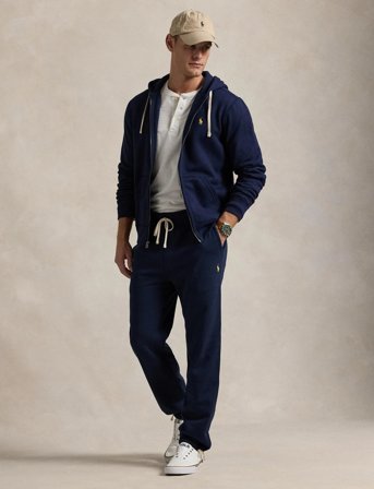 Polo Ralph Lauren Cotton-Blend-Fleece Hoodie - Blue - XXL