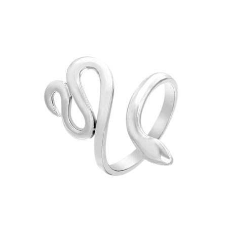 S-formad Ormring Silver 17 Mm