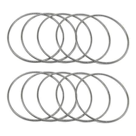 12 stk. 4 tommer Sølv Metalringe Hoops Makramé Ring Til Drømmfangere, Makramé Og DIY Håndværk