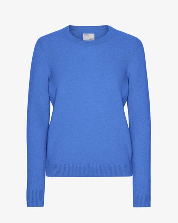 Women Classic Merino Wool Crew - Pacific Blue