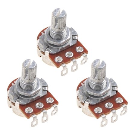 3st A250k Potentiometer Splined Pot Elgitarr Bas Effektförstärkare Ton Volym