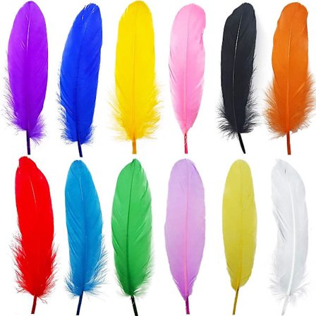 120 st 6-8 tum 12 färgglada gåsfjädrar för hantverk, smyckestillverkning, drömfångare, hem- eller festdekorationer