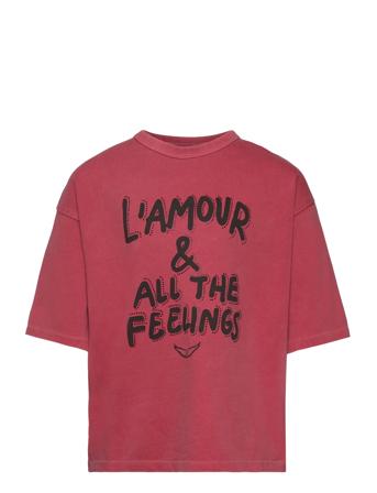 Short Sleeves Tee-Shirt Tops T-shirts Short-sleeved Red Zadig & Voltaire Kids