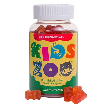 3 for 2 - Kids Zoo Mulitvitamin Kids Jordbær 60 stk., Helse & Madvarer, Børnevitaminer, Multivitaminer Til Børn