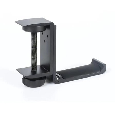 Nytt hopfällbart hörlursställ, hörlursställ i aluminium, platsbesparande skrivbordsställ, universellt gamingheadset, svart