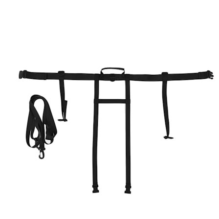 Barnskitrening Sikkerhetsreper Justerbar Utendørs Skikjøring Sele Sikkerhetsskulderstropp Svart