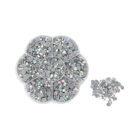 1000 st Rhinestones Glänsande Transparenta Dekorativa Nagelkonsttillbehör för Flickor KvinnorJM201 Vit AB