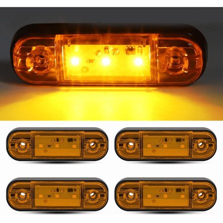 10 st sidomarkeringsljus 12V/24V Universal Positionsljus 3-LED F
