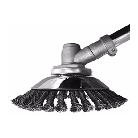 Circulor Brush Cutter Brushhuvud, Runt Brush Cutter Brush, 6 Tums Ståltrådshuvud ogräsrensning, Gräsklippare, Brush Cutter Tillbehör