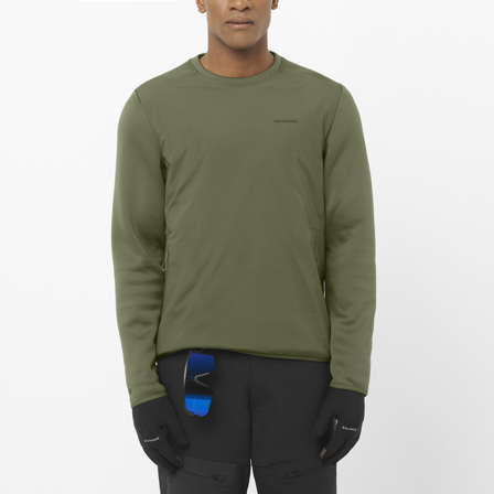 Salomon - Jakker Klær Outline Hyb Warm Pullov M - Grape Leaf