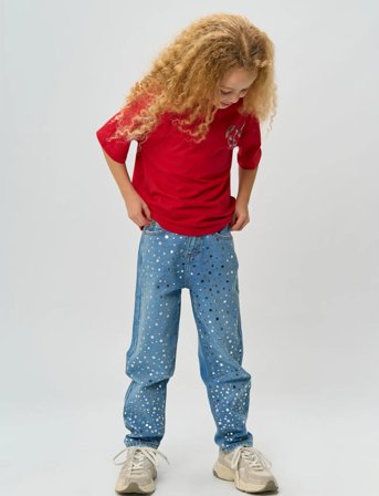 The New Tnromina Mom Fit Jeans - Blue - 110/116