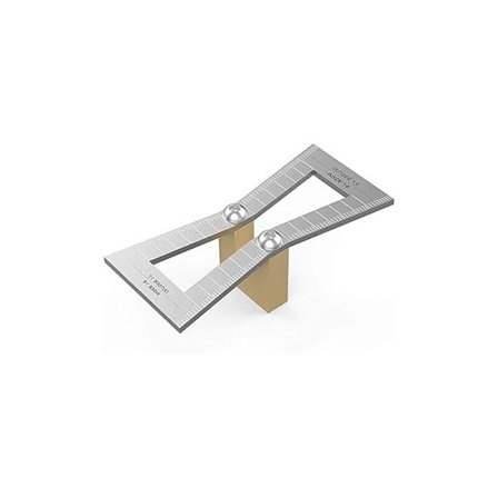 Dovetail-markør, håndtrimmet tresjablong, dovetail-guideverktøy med skala, dovetail-malstørrelse 1:5-1:6 og 1:7-1:8 for snekring, sølv, --
