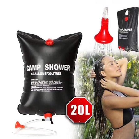 5 Gallon 20L Solar Camp Shower Bag Solopvarmet Udendørs Brusebad Camping Vandpose