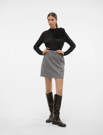 Vero Moda Vmfortuneallison Hw Short Skirt Ga Noos - Grey - L