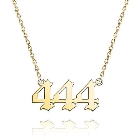 Engelnummer Halskjede Sølv/gull Rustfritt Stål Numerologi Smykker