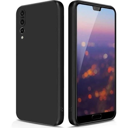 Huawei P30 Pro gummibelagt mat sort silikonecover