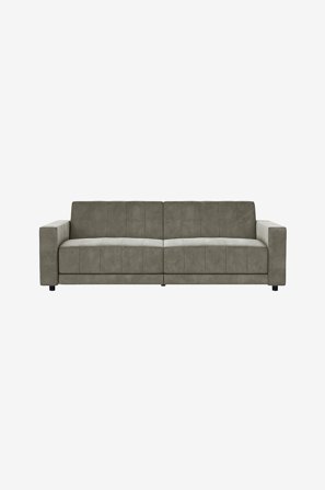 Dorel Home - Allie Ii Sofa 3-personers i fløjl - Grå - Sovesofaer - Fra Homeroom