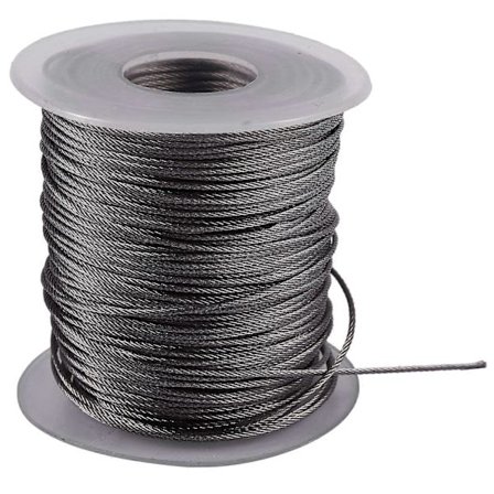 Hisslyft 7x7 1mm Dia Rustfritt Stål Fleksibel Wire 54m