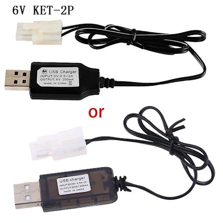 Lader for oppladbare batterier Ni-cd Ni-mh Batterier Ket-2p Pluggadapter 6v 250ma