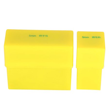 36 stk. stanseverktøy nummer (0-9) bokstav (A-Z-&) høykarbonstål 2 stk. boks (5 mm)