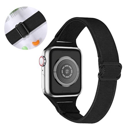 Apple Watch 42 mm - 44 mm klockarmband i nylon - Svart
