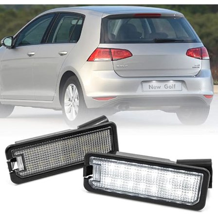 2 st vita LED-skyltbelysning för Golf 4 IV 5 V 6 VI 7VII Polo III IV