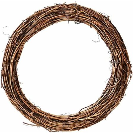2 Stycken 10cm Stora Naturliga Vinrankekransar DIY Hantverk Vinrankekransgirlang för Väggdekor Påsk Vårgirlang Dörrkrans Fest Bröllop