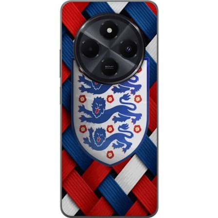 Yhteensopiva Puhelinkuori Xiaomi Xiaomi Redmi A4 Graafinen Englanti-aihe heraldisilla leijonilla ja punaisella, valkoisella ja sinisellä punotulla ku