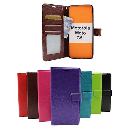 Crazy Horse Wallet Motorola Moto G51