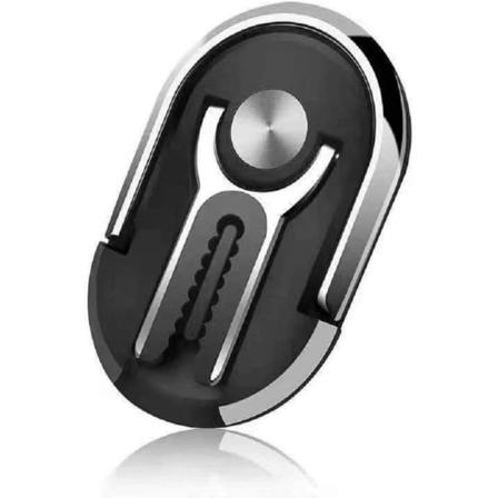 3 i 1 Universal Air Vent Mount Holder til Smartphone med én finger og brug som bordstativ - Sort