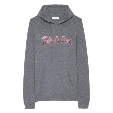 Zadig & Voltaire Clay smoo multicusto hoodie Grå, Herre