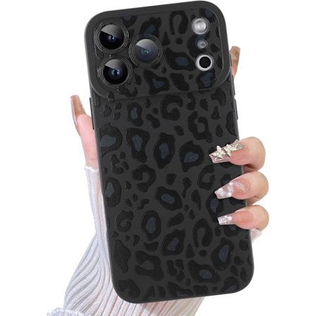 Kompatibel med iPhone 17 Pro Max Cover 2025 Sødt Mønster Leopard Print Cheetah Kamerabeskyttelsescover, Cheetah Mønster Stødsikker Silikone til Piger