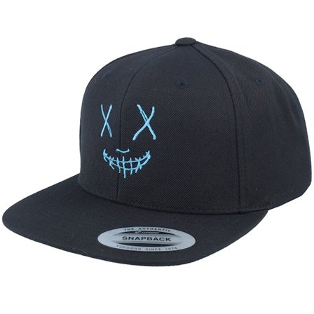 Iconic - Noir snapback Casquette - Neon Smile Blue/Black Snapback @ Hatstore
