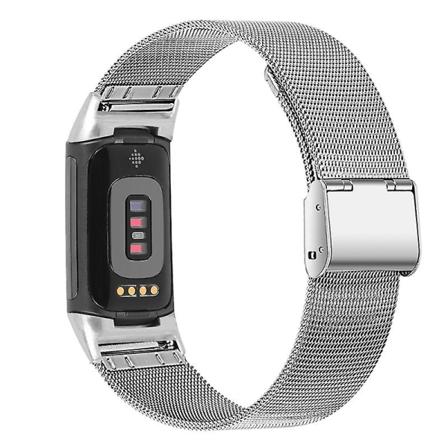 Justerbart smartklockarmband i rostfritt stål i milanesisk stil för Fitbit Charge 6/5