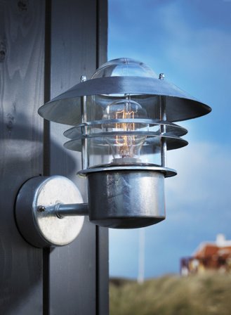 Blokhus utelampe vegg - galvanisert