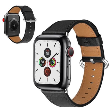 Apple Watch Series 5 / 4 40mm genuine leather watch band - Black
