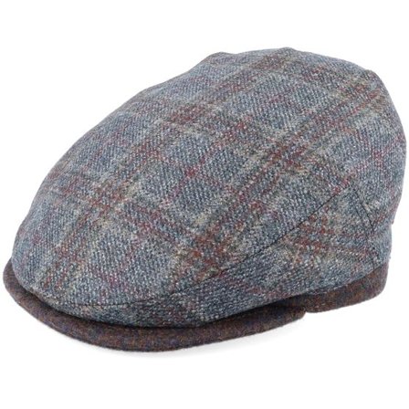 MJM Hats - Brun flatcap Keps - Jordan Virgin Wool 25 Green Check Flat Cap @ Hatstore