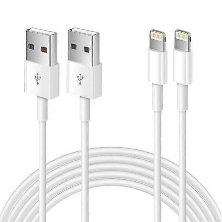 2-pakning kompatibel med Apple iPhone ladekabel 1m, Apple Lightning til USB-kabel ledning 1 meter Hurtiglading Apple Phone lange kabler