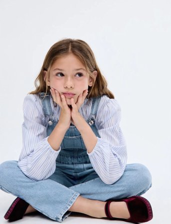 Mango Long Denim Dungarees - Blue - 10