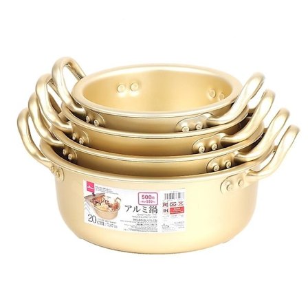 Koreansk Ramen-kastrull, koreansk aluminiumkokkärl, snabbnudelkastrull med handtag - 18 cm
