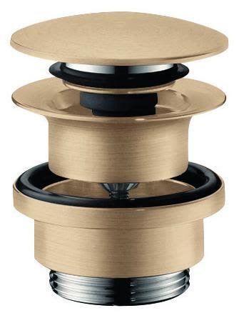 Hansgrohe 50100140 Pohjaventtiili 1 1/4", Push-Open Harjattu pronssi, Kylpyhuone