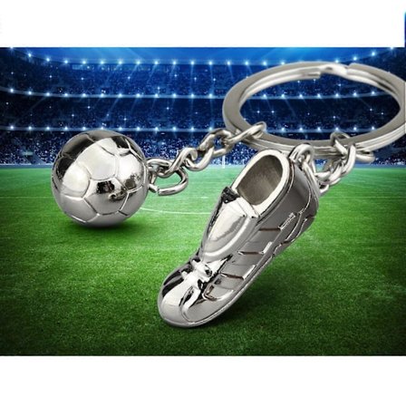 Nyckelring med sko & fotboll