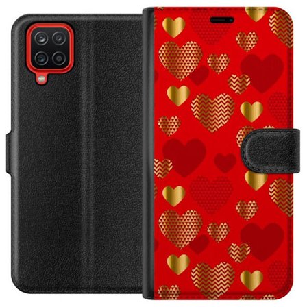 Yhteensopiva Lompakkokotelo Samsung Samsung Galaxy A12 GoldenHearts