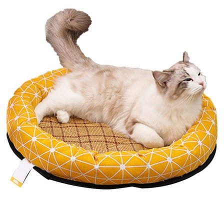 Kølende hund seng, blød sommer is kæledyr pude pude til små L(21.65) KLB