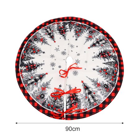 75/90/122cm Suuri joulukuusenalusmatto Klassinen joulukuusimatto Joulukuusien pohjakansi Kotibileiden joulukoristeet (FMY)