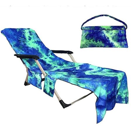Strandstolbetræk med sidelommer til solbadning, have