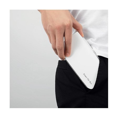 Smart pillebeholder medicinpilleboks arrangør til opbevaringsarrangørbeholder til pilleæske (hvid)